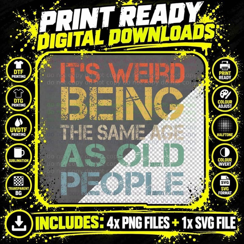 Retro Sarcastic T-Shirt, Vintage Typography Design Png SVG Digital Bundle