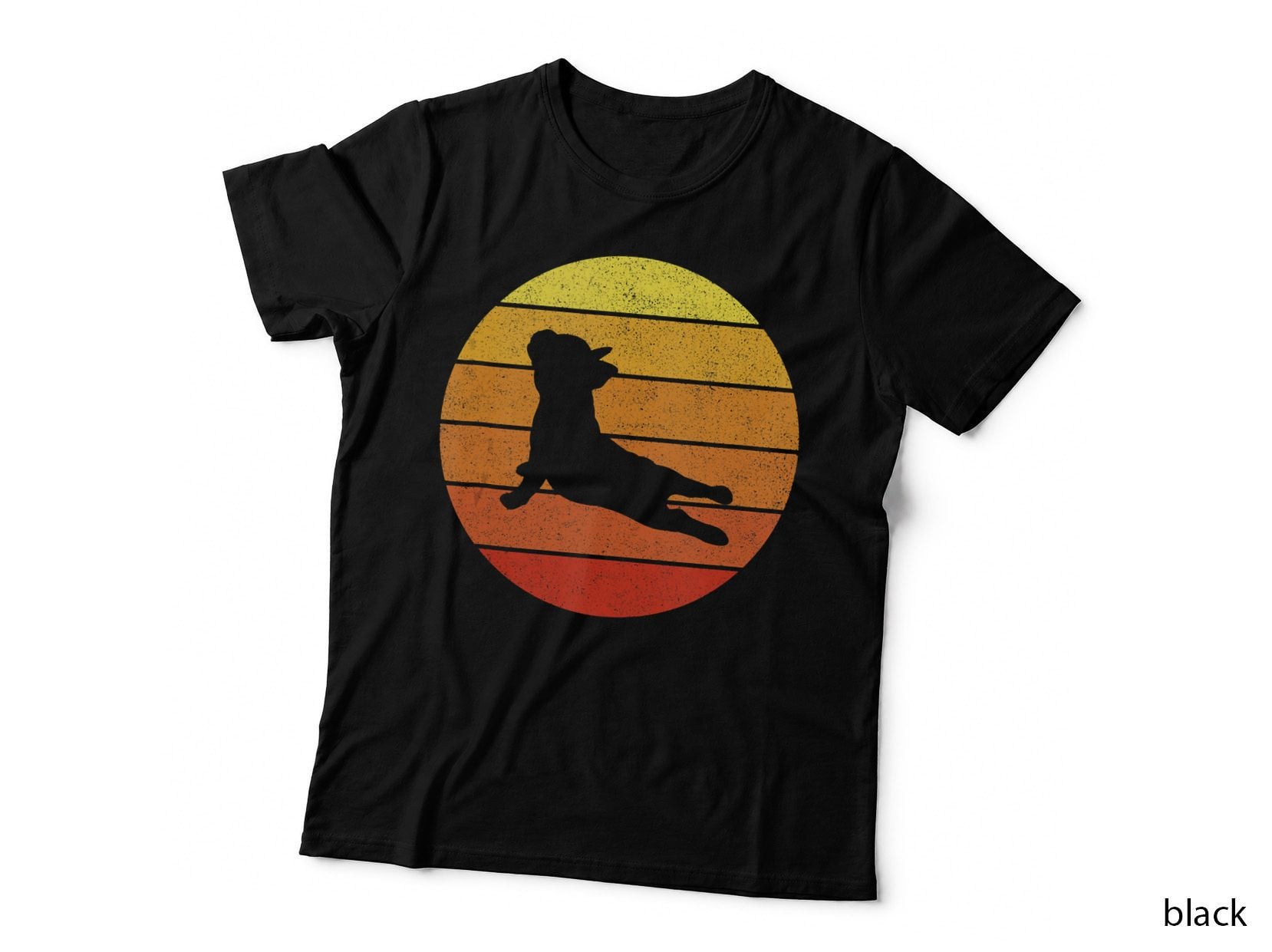 Retro Vintage French Bulldog Shirt Yoga Funny French Bulldog T-Shirt