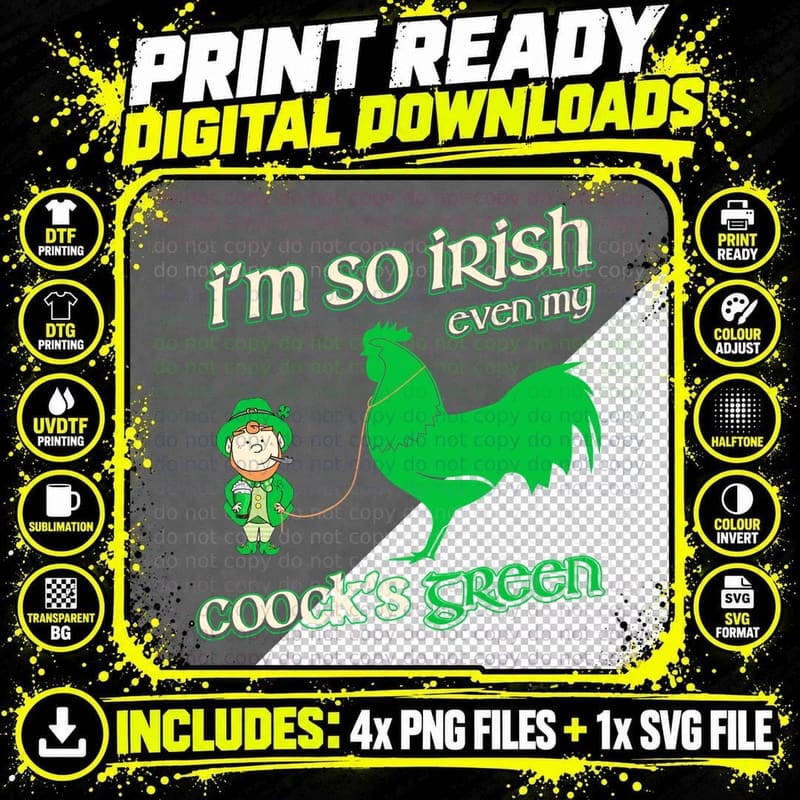 St Patricks Day T-Shirt, Funny Irish Joke Design Png SVG Digital Bundle