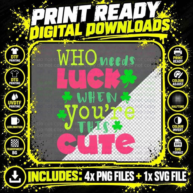 St Patricks Day T-Shirt, Funny Typography Design Png SVG Digital Bundle