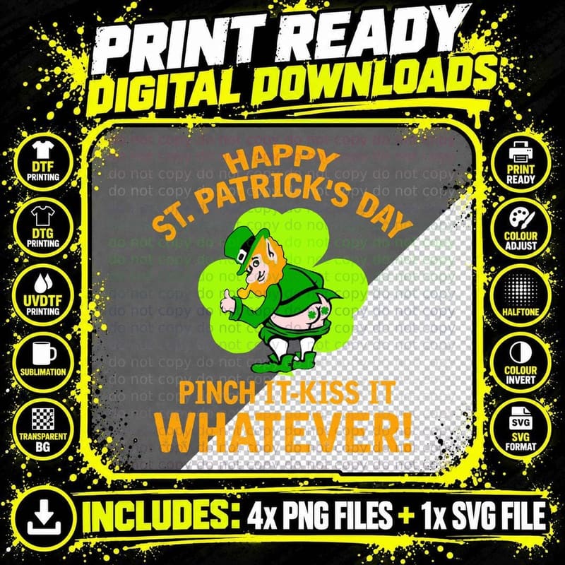 St. Patrick's Day Leprechaun T-Shirt, Funny Irish Humor Png SVG Digital Bundle