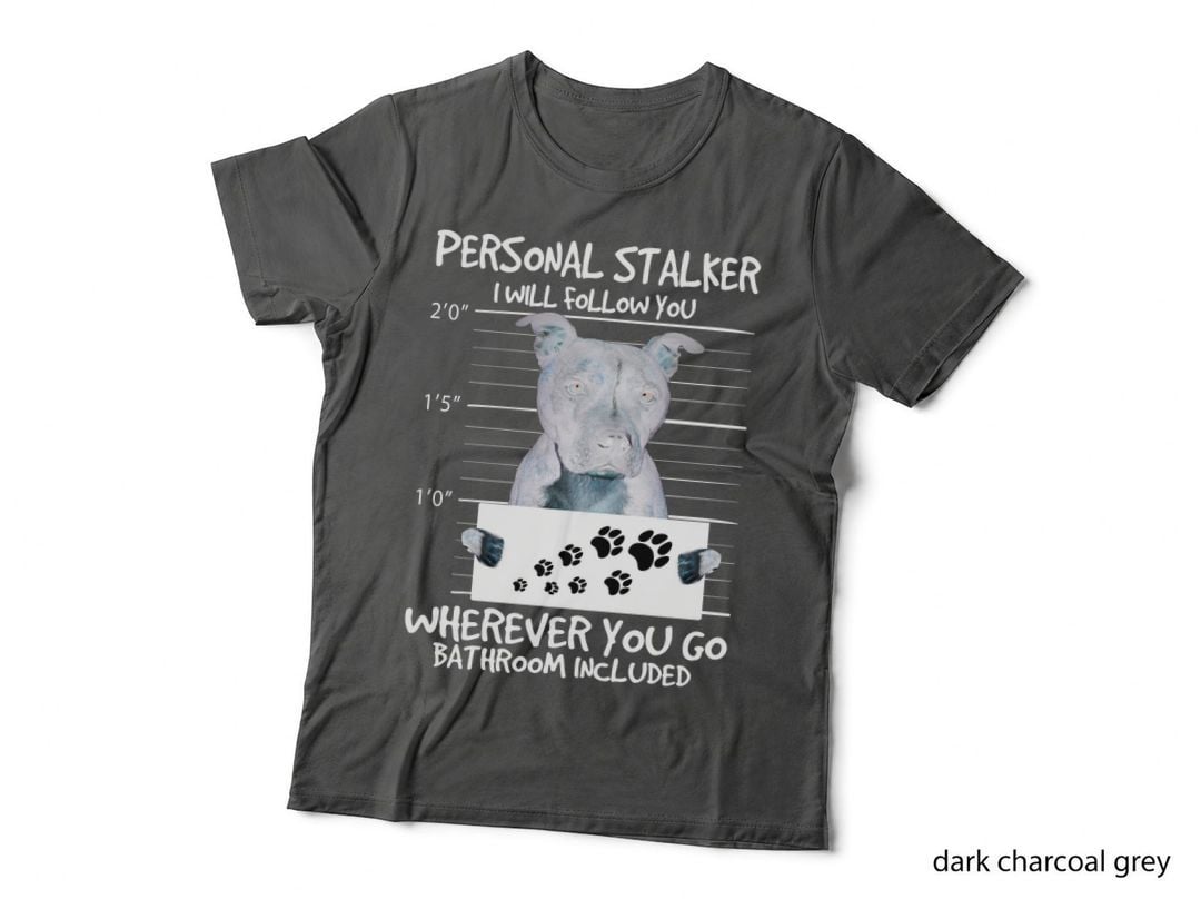 Staffordshire Bull Terrier Mugshot T-Shirt, Funny Sarcasm, Pet Lover Apparel