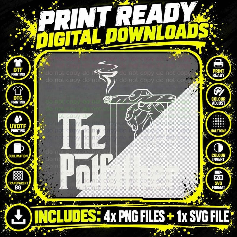 The Potfather Funny 420 T-Shirt Png SVG Digital Bundle