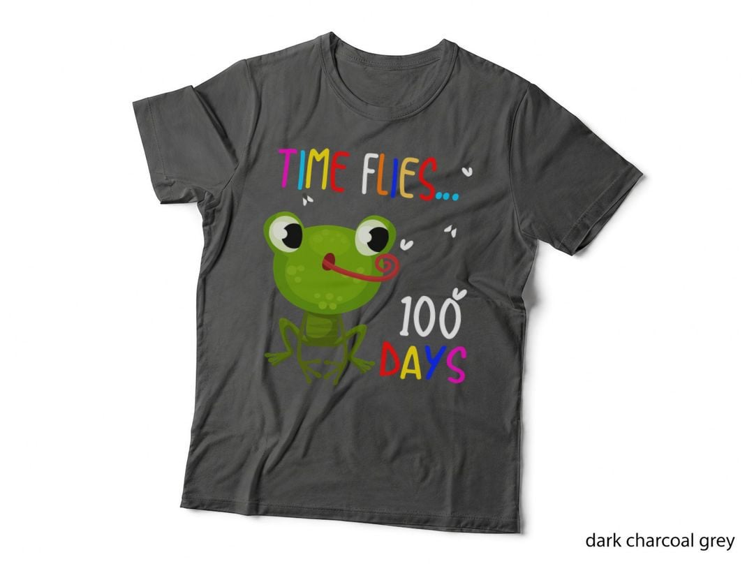 Time Flies 100 Days T-Shirt, Funny Sarcasm, Humorous Apparel