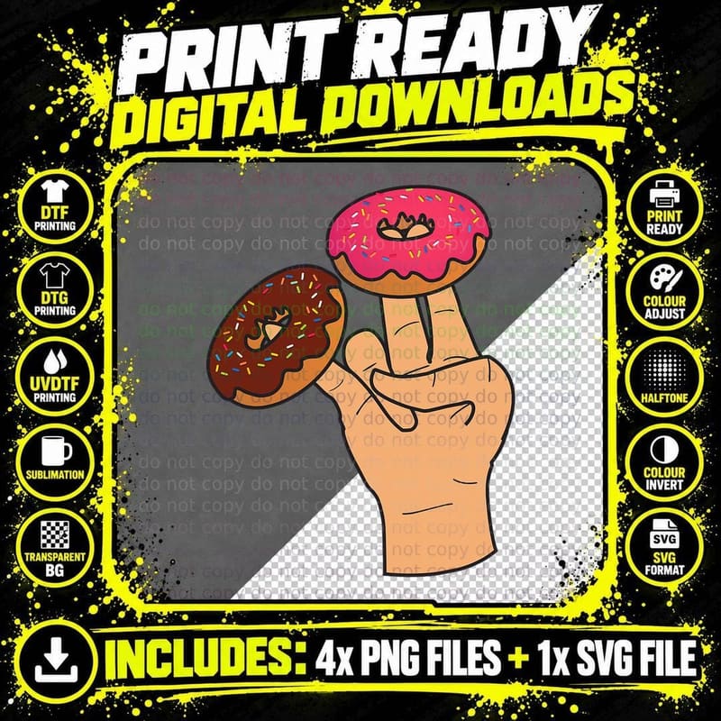 Two Donuts in the Pink One in the Stink T-Shirt Png SVG Digital Bundle