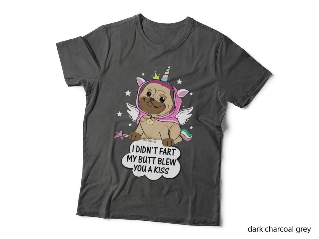 Unicorn Pug T-Shirt, Funny Sarcasm, Pet Lover Apparel