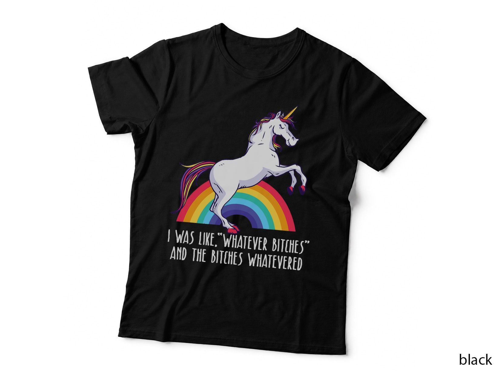 Unicorn Rainbow T-Shirt, Funny Meme Design, Sarcastic Humor