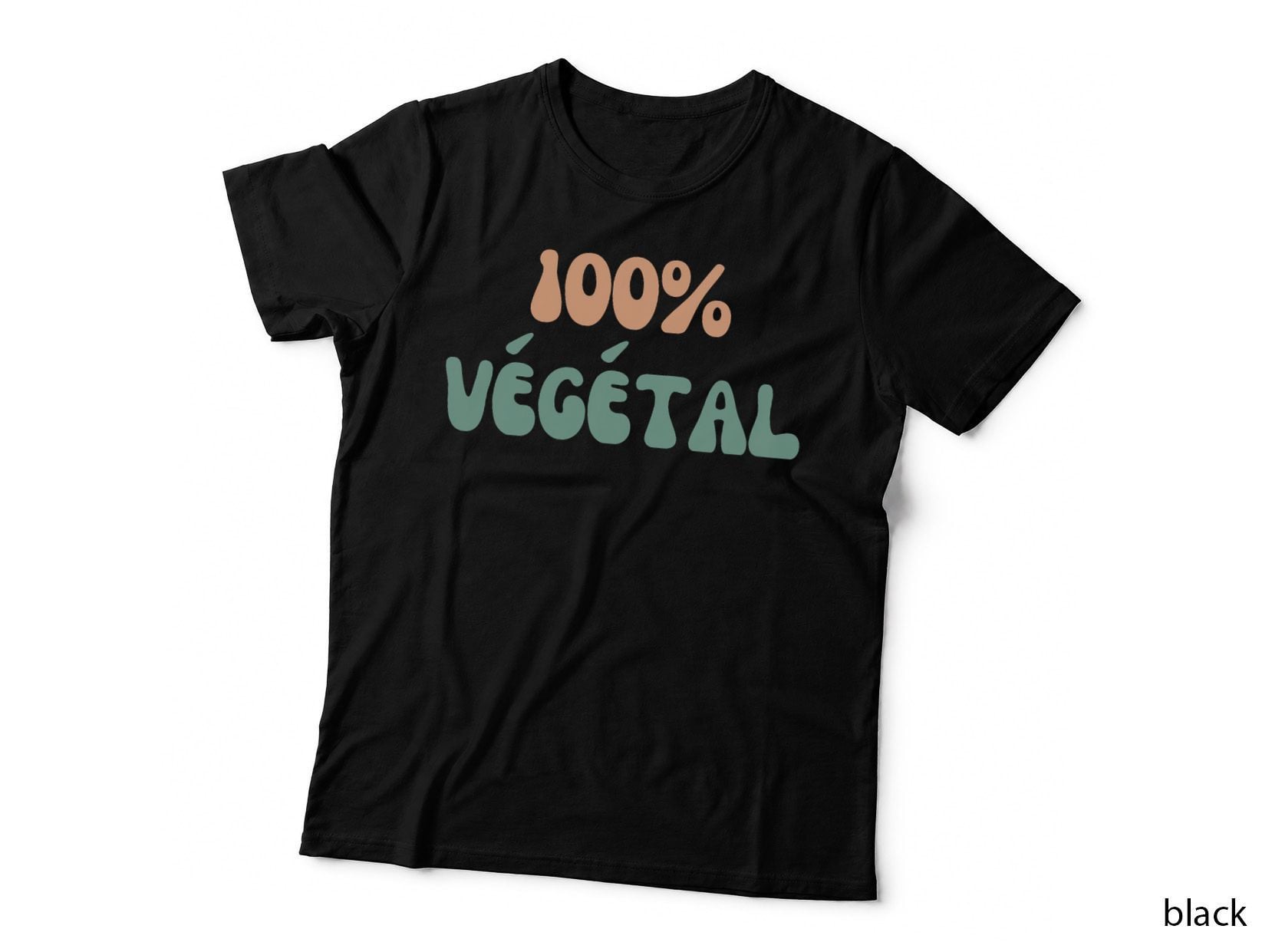 100% Vegetable Vegan T-Shirt, Vegetarian Humor, Eco-Friendly Apparel