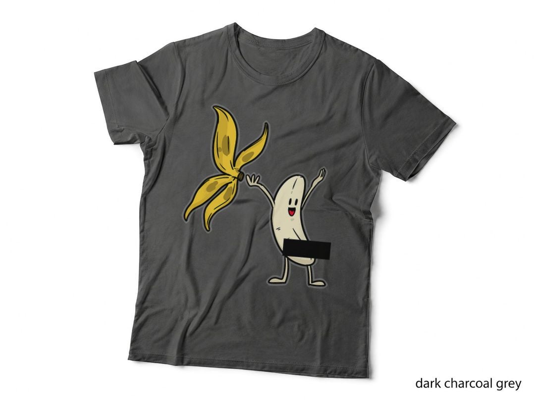 Banana Striptease, Censored Naked Banana Cartoon, Adult Humor T-Shirt