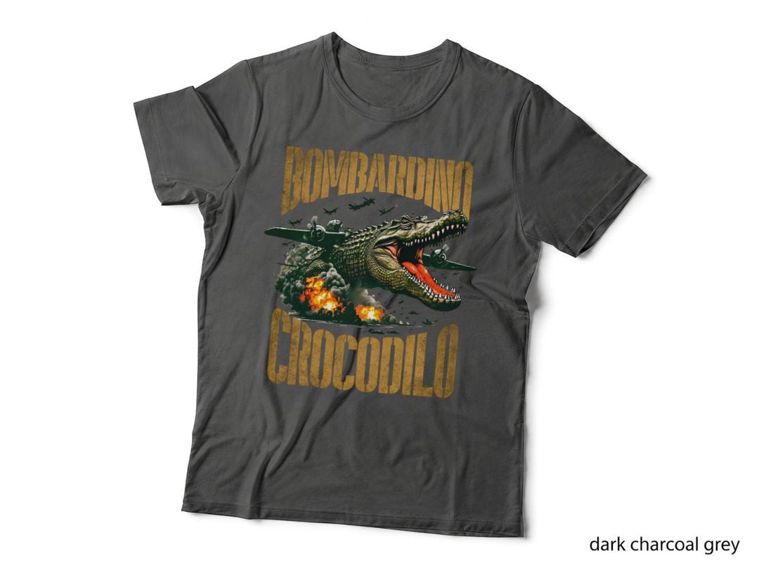 Bombardino Crocodilo Shirt, Italian Brain Rot Crocodile, Funny Kids Meme T-Shirt