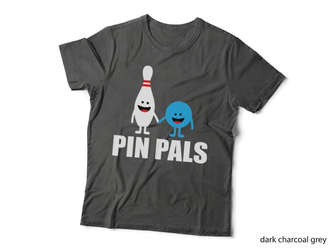 Bowling Pin Pals T-Shirt, Cute Ball and Pin Characters, Funny League