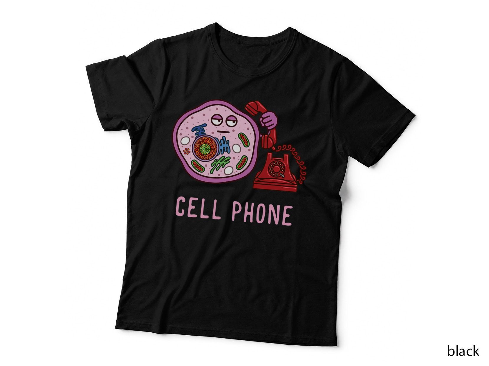 Cell Phone Line T-Shirt, Science Jokes Chemistry, Funny Sarcasm