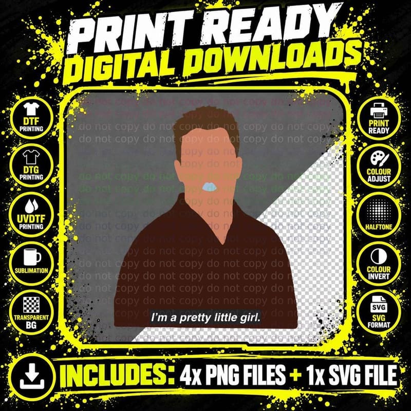 Chandler Bing Lipstick T-Shirt, Funny Sarcasm Png SVG Digital Bundle