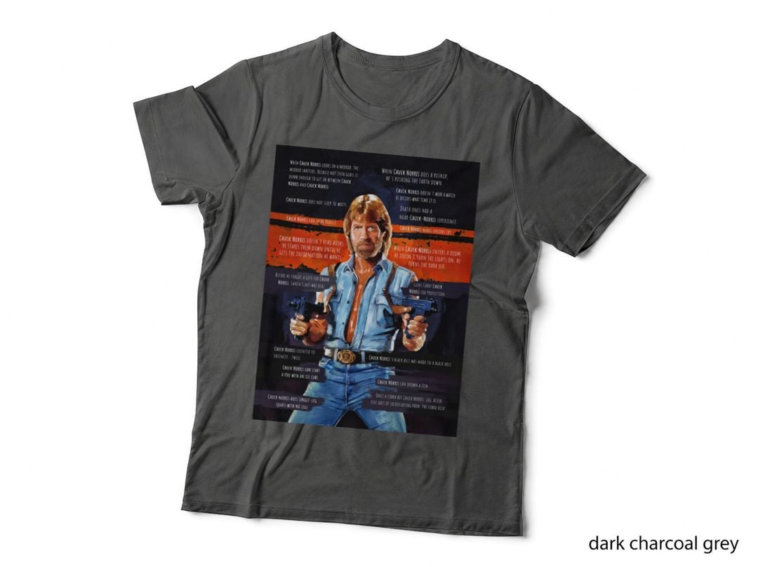 Chuck Norris Meme Facts Infographic, Pop Culture Retro T-Shirt