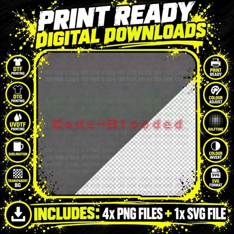 Code-Blooded Programmer T-Shirt, Funny Coding Joke Png SVG Digital Bundle