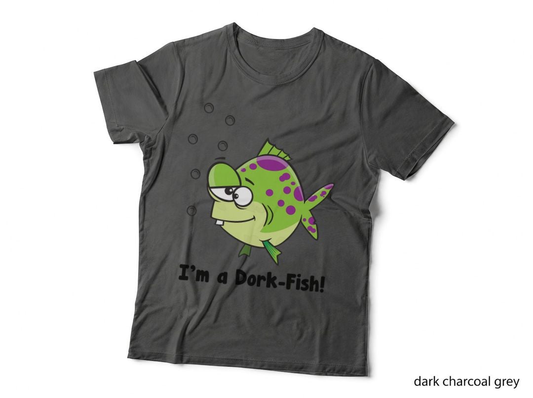Dork-Fish T-Shirt, Funny Fish Design, Nerd Humor
