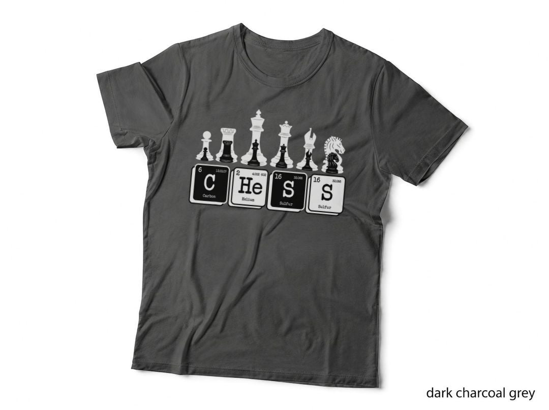 Funny Chess Set Pieces Periodic Table Board Game Player Gift T-Shirt