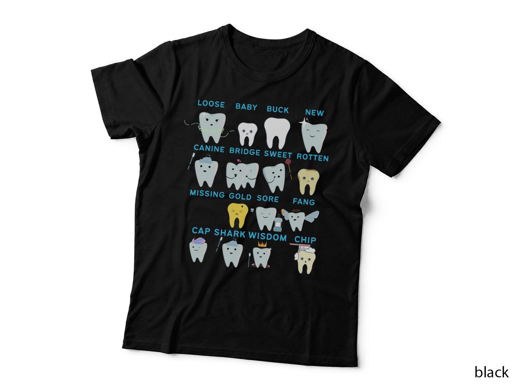 Funny Dentist Different Tooth T-Shirt, Dental Humor, Pet Lover Apparel