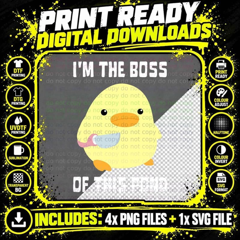 Funny Duck with Knife T-Shirt, Sarcasm Humor Png SVG Digital Bundle