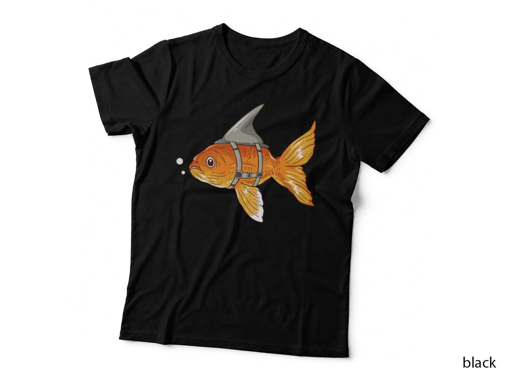 Funny Golden Fish T-Shirt, Quirky Animal Print, Pet Lover Apparel