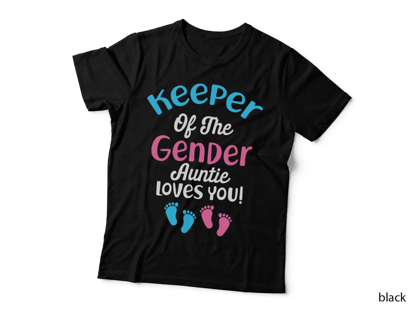 Funny Quote Keeper of the Gender Aunt - Gender Reveal Party T-Shirt