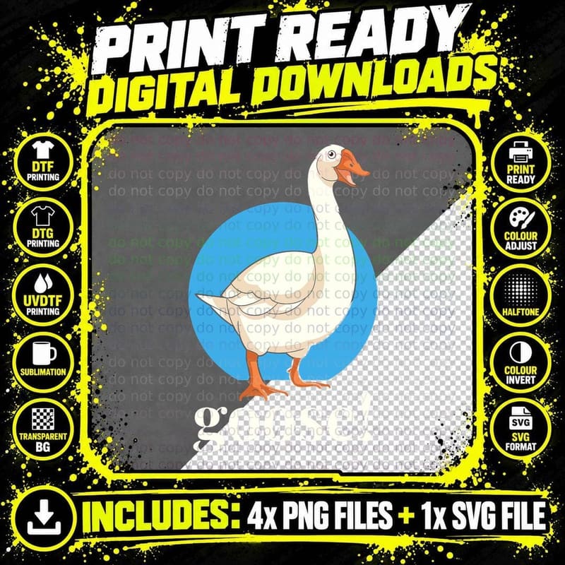 Goose Meme Costume T-Shirt, Funny Animal Print Png SVG Digital Bundle