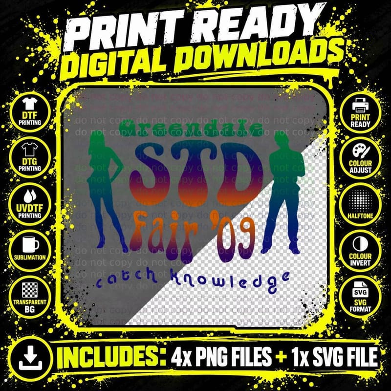 Greendale STD Fair '09 T-Shirt, College Humor Style Png SVG Digital Bundle
