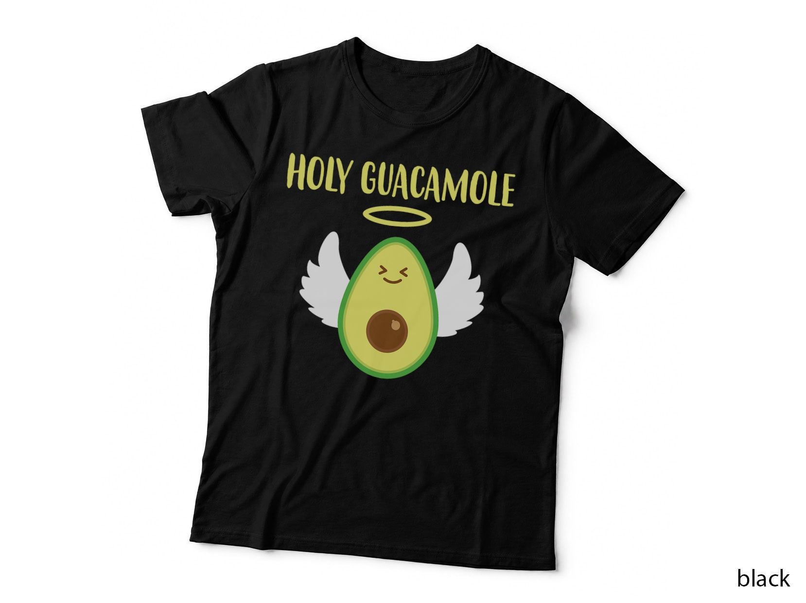 Holy Guacamole Angel Avocado, Funny Vegan Plant-Based T-Shirt