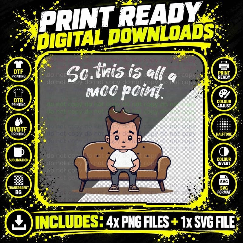 Matthew Perry So, This Is All a Moo Point T-Shirt Png SVG Digital Bundle