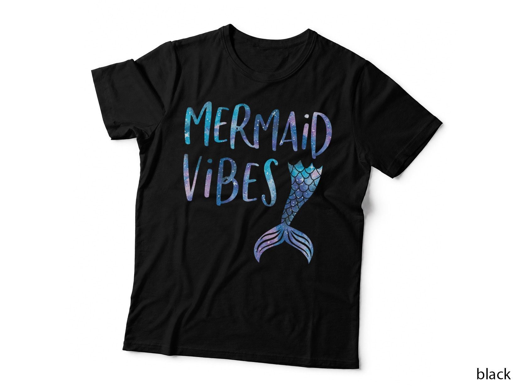 Mermaid Vibes Cute Funny Mermaid Tail Birthday Party T-Shirt