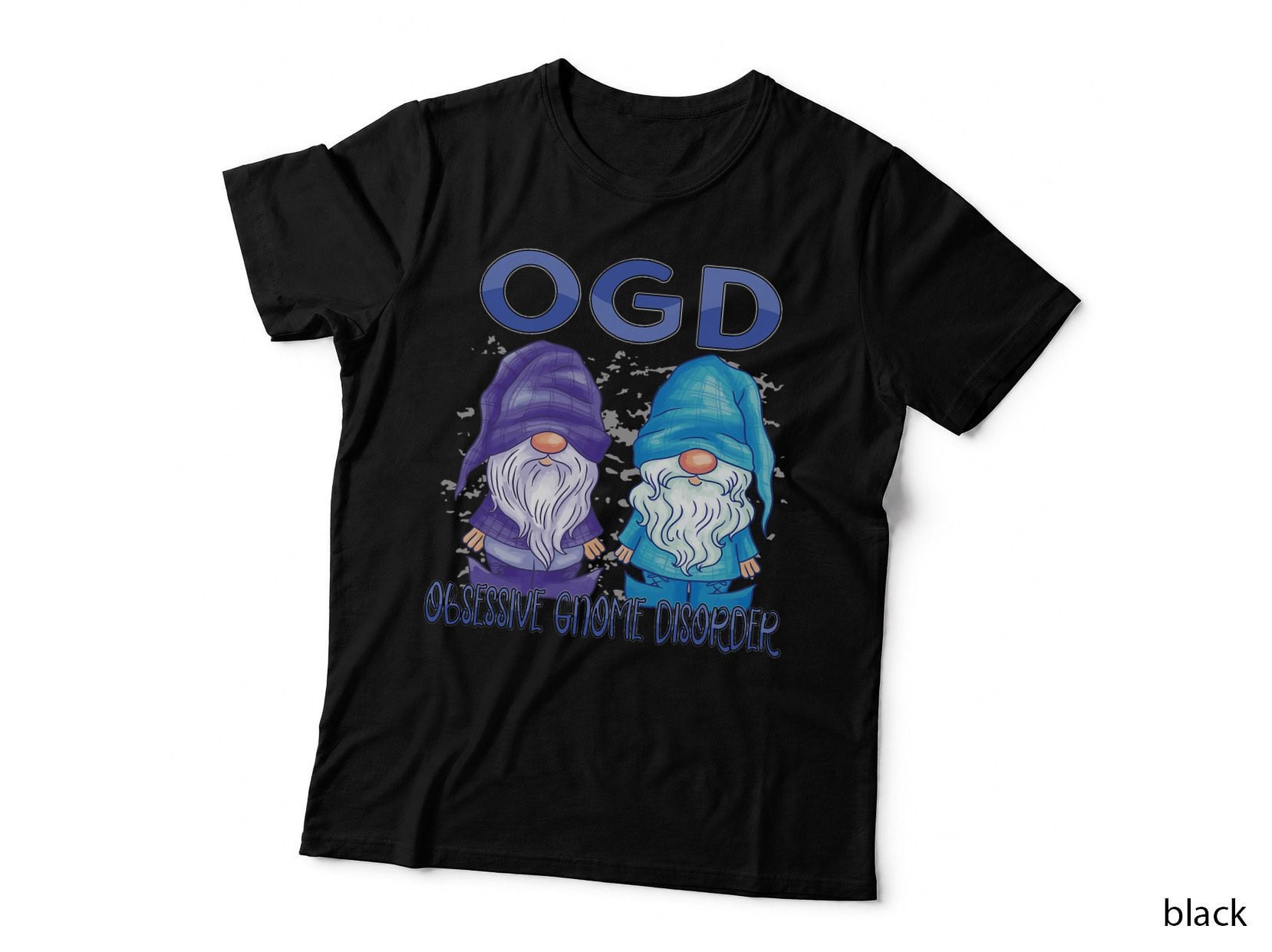 Ogd Obsessive Gnome Disorder T-Shirt, Two Garden Gnomes Illustration, Funny