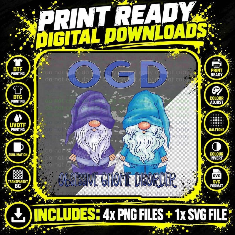 Ogd Obsessive Gnome Disorder T-Shirt Png SVG Digital Bundle