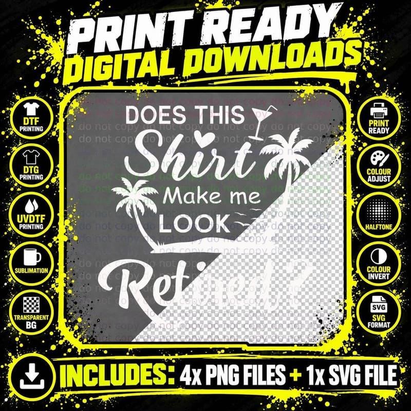 Retirement Humor T-Shirt, Funny Vacation Design Png SVG Digital Bundle