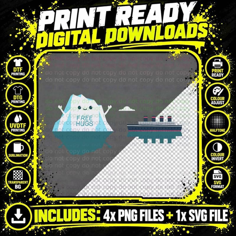 Retro Funny Titanic 1912 T-Shirt, Vintage Humor Png SVG Digital Bundle