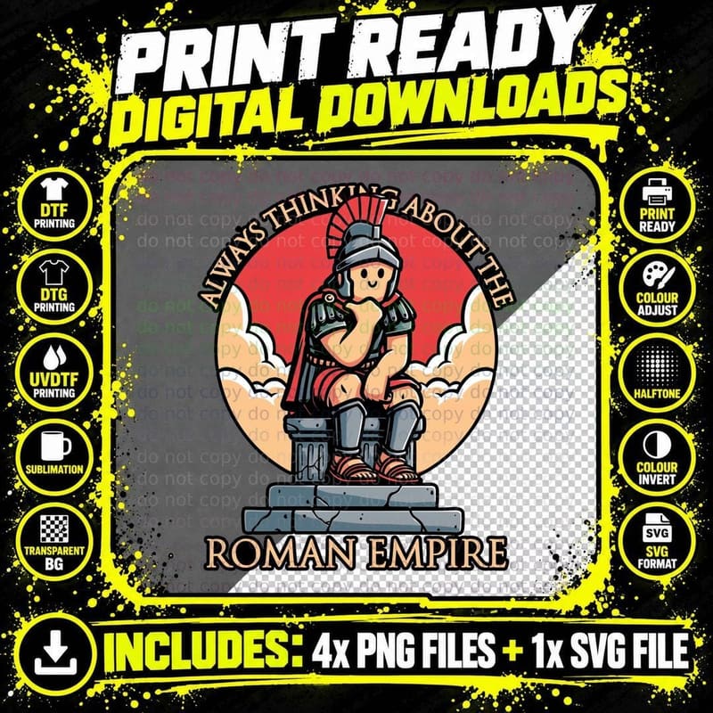 Roman Empire Meme T-Shirt, Funny History Tee Png SVG Digital Bundle