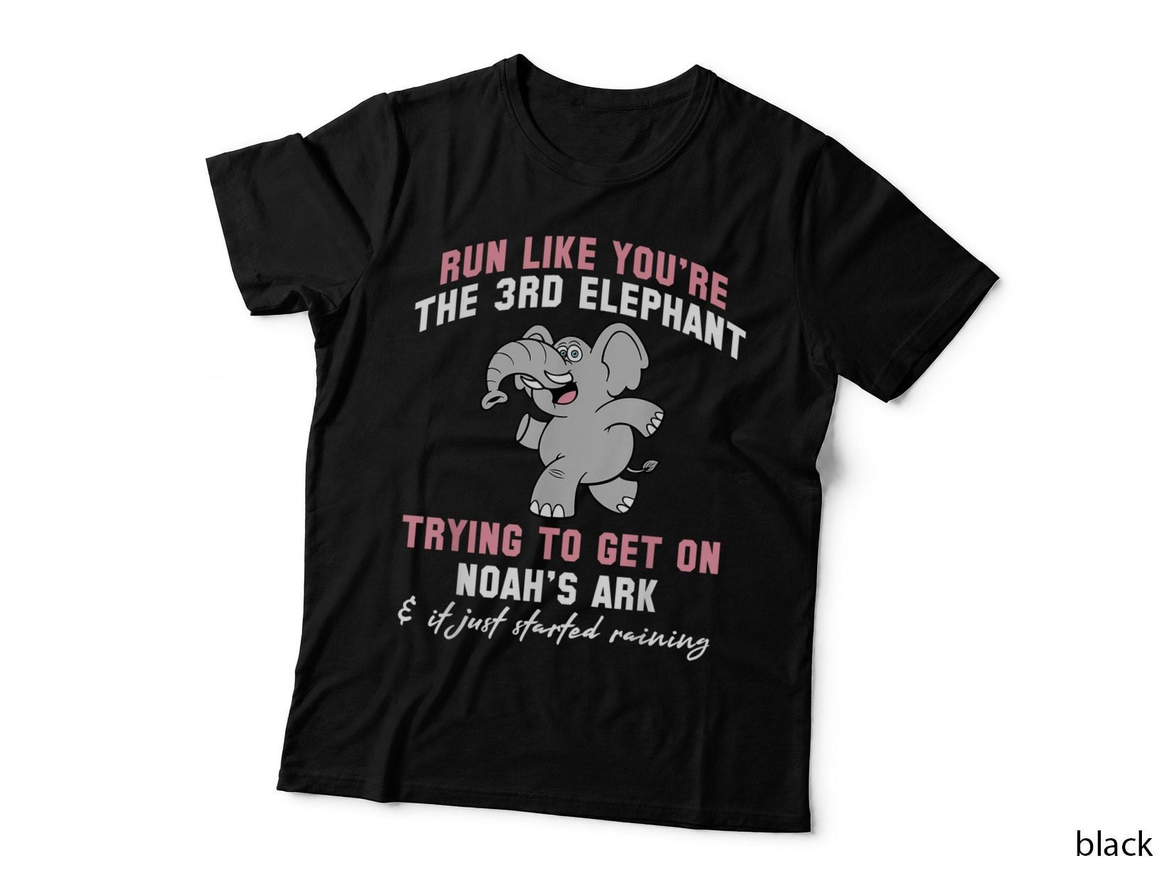 Running Elephant Sarcastic Saying Funny Fitness Lover T-Shirt