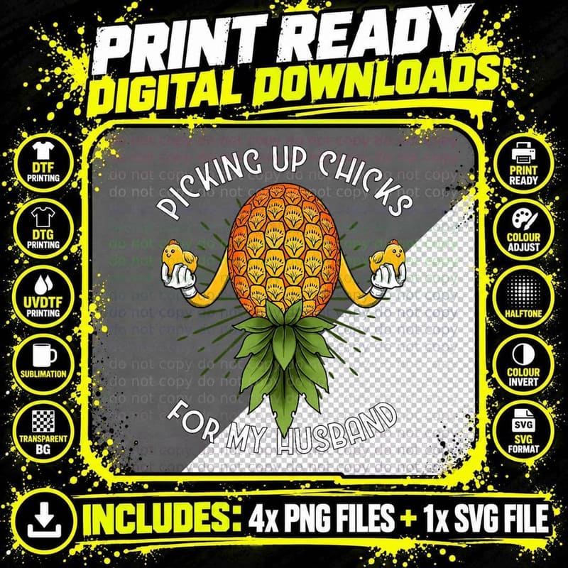 Sci-Fi Dimension Pineapple Swinger Wife T-Shirt Png SVG Digital Bundle