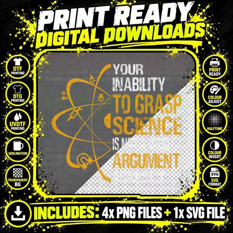 Science Humor T-Shirt, Science Joke Design Png SVG Digital Bundle