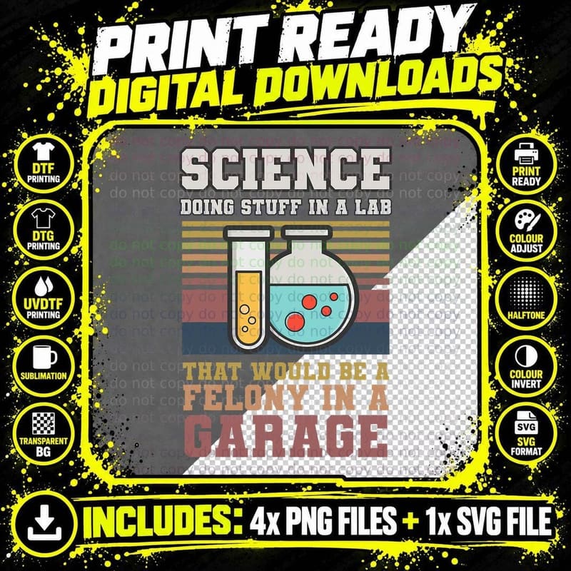 Science Lab Funny Chemistry T-Shirt, Science Humor Png SVG Digital Bundle