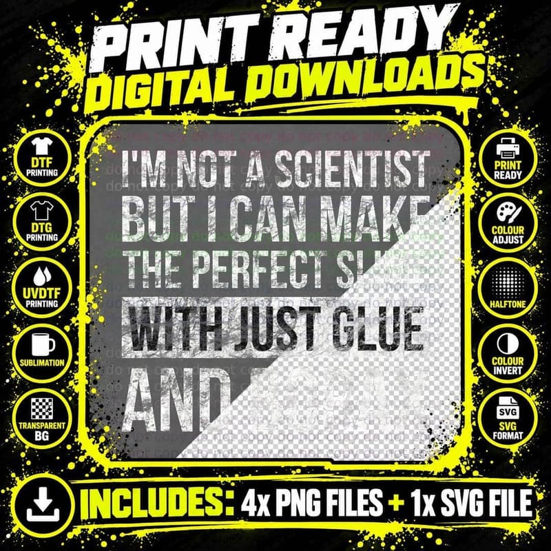 Slime Making T-Shirt, Science Humor Apparel Png SVG Digital Bundle