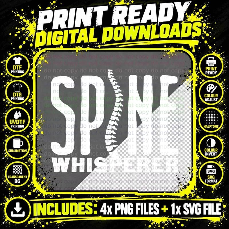 Spine Whisperer Chiropractor T-Shirt, Chiropractic Humor Png SVG Digital Bundle