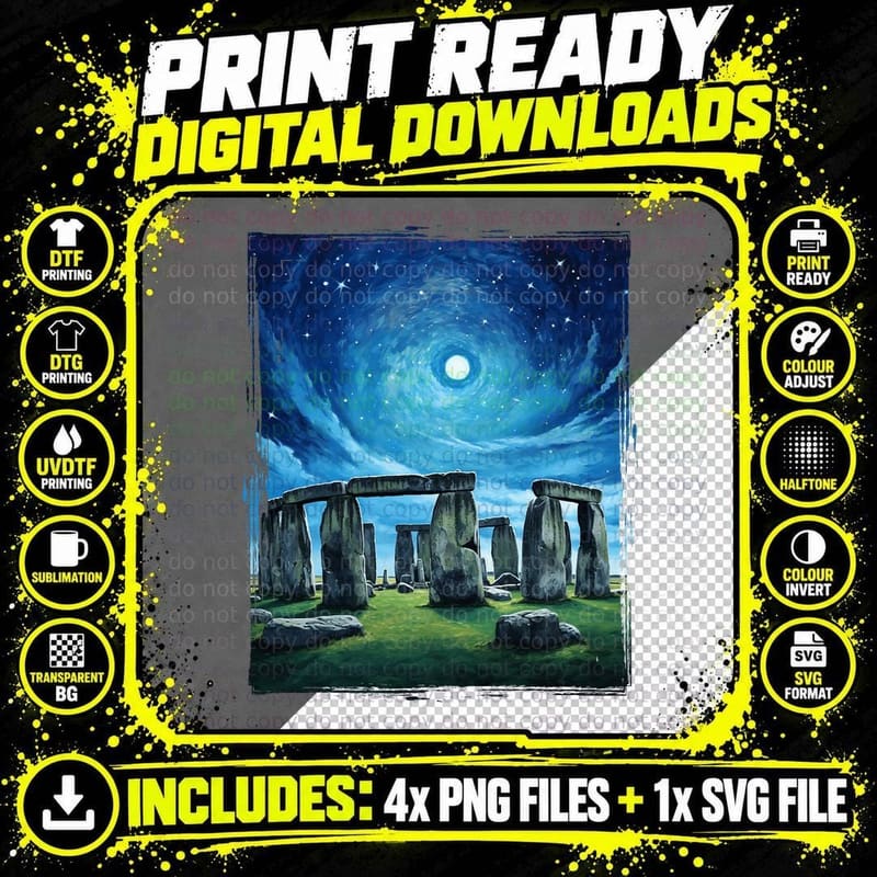 Stonehenge England Meme T-Shirt, Funny Meme Design Png SVG Digital Bundle