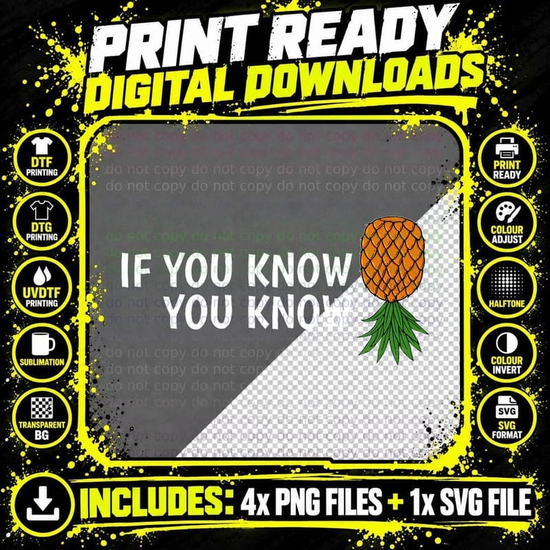 Swinging Sci-Fi Dimension Pineapple T-Shirt Png SVG Digital Bundle