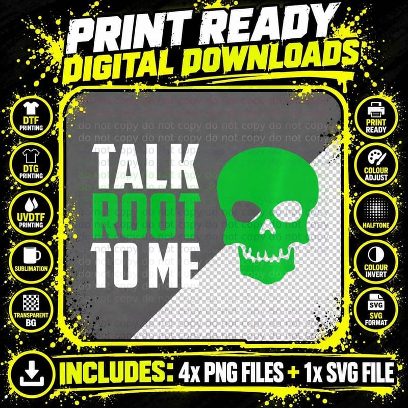 Talk to Me Skull T-Shirt, Funny Sarcasm, Tech Humor Png SVG Digital Bundle