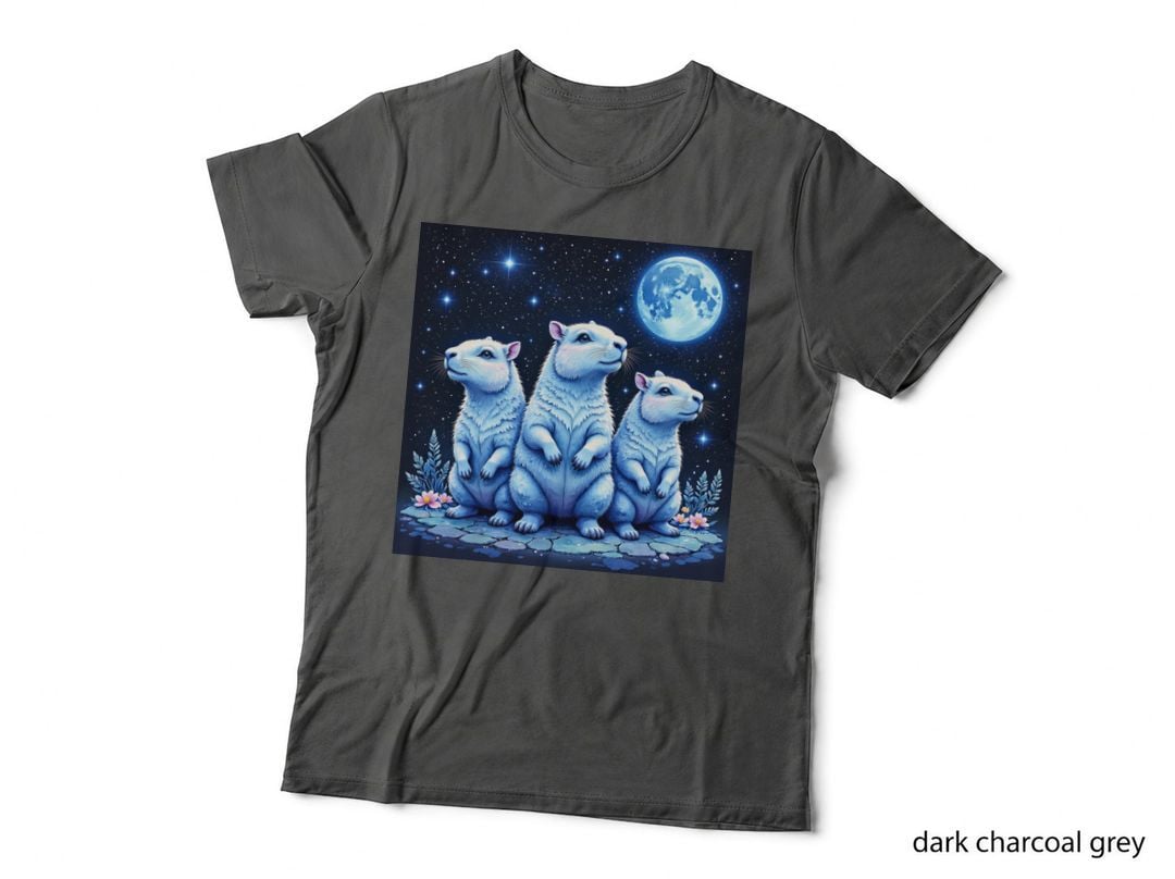 Three Capybara Moon Shirt, Funny Meme Animal Lover Gift Idea T-Shirt 2