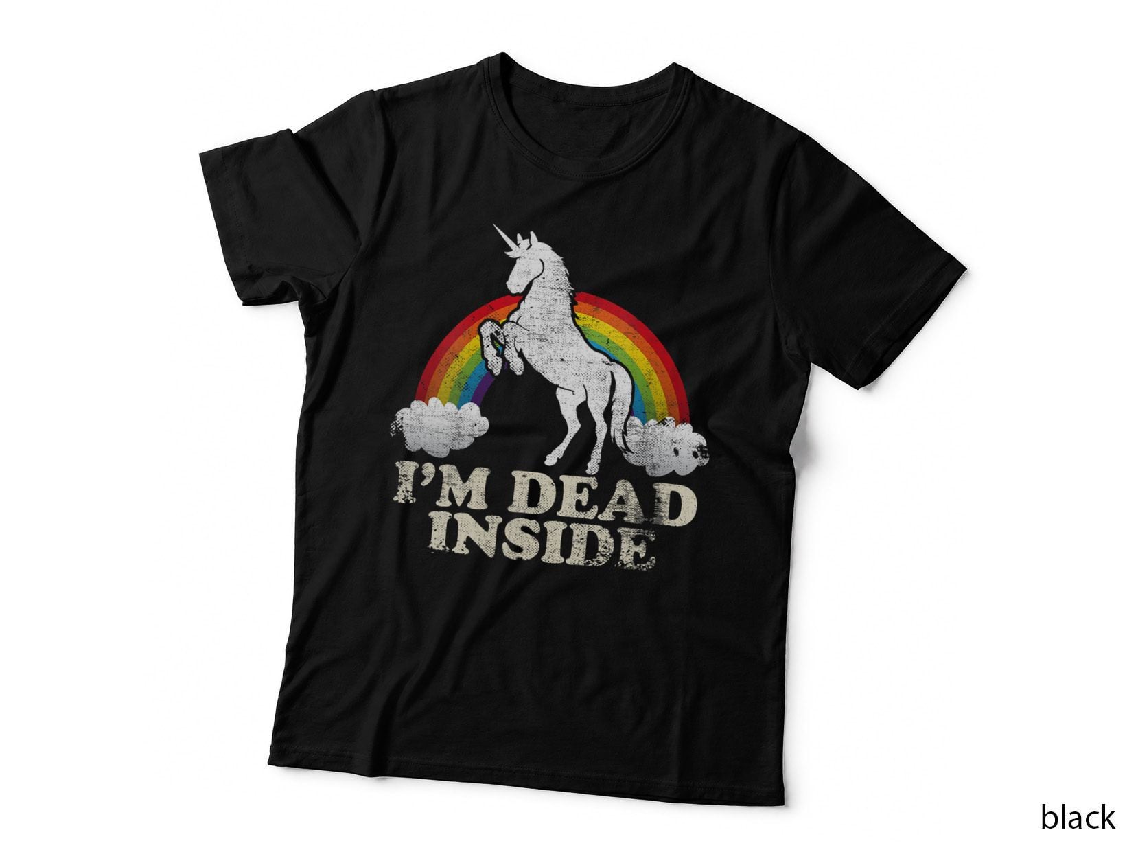 Unicorn Rainbow Sarcastic T-Shirt, Funny Depression Humour, T-Shirt