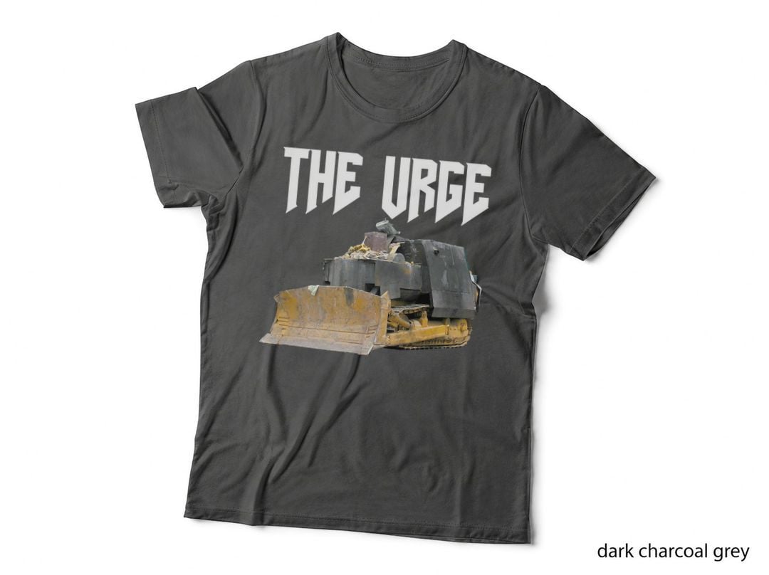 Urge Bulldozer Meme Tee, Armoured Dozer Cursed Construction, Heavy Machinery