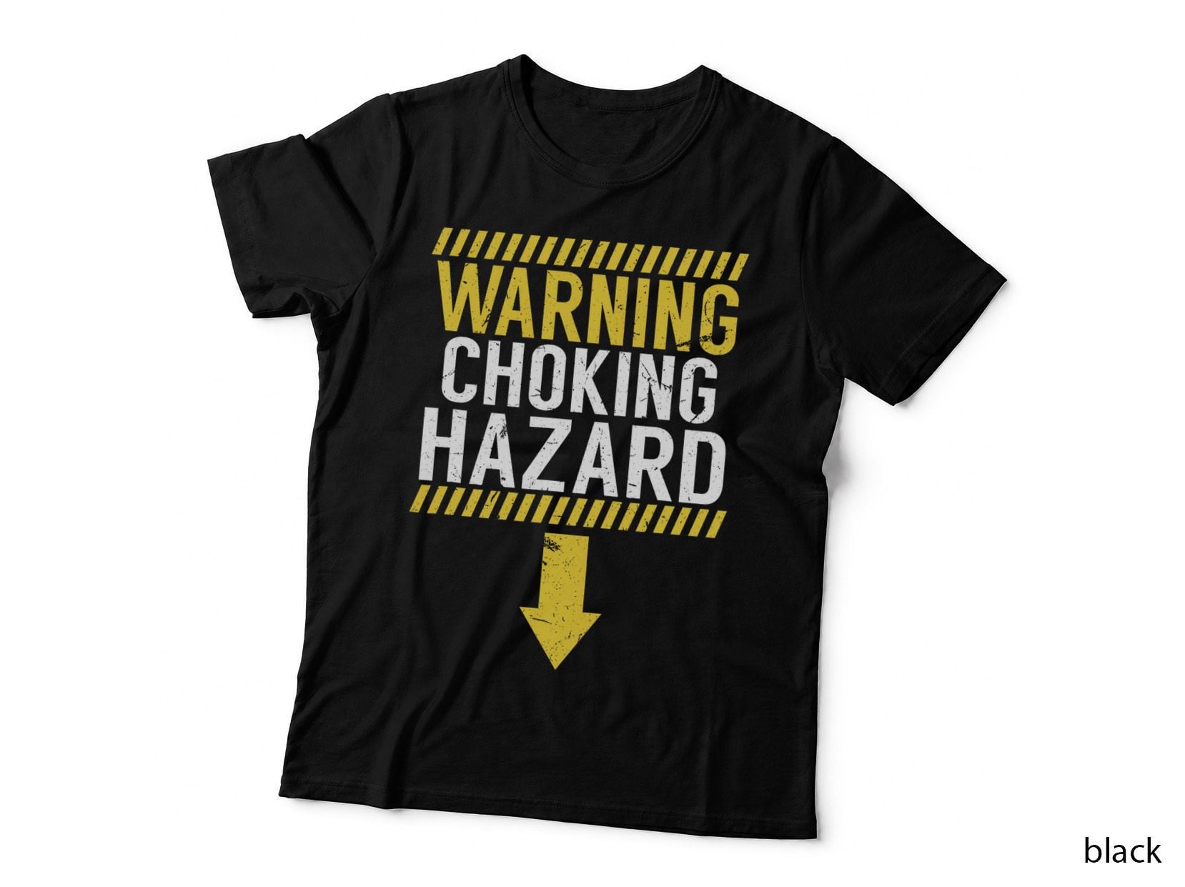 Warning Choking Hazard Funny Dick Joke T-Shirt, Humorous Joke Design