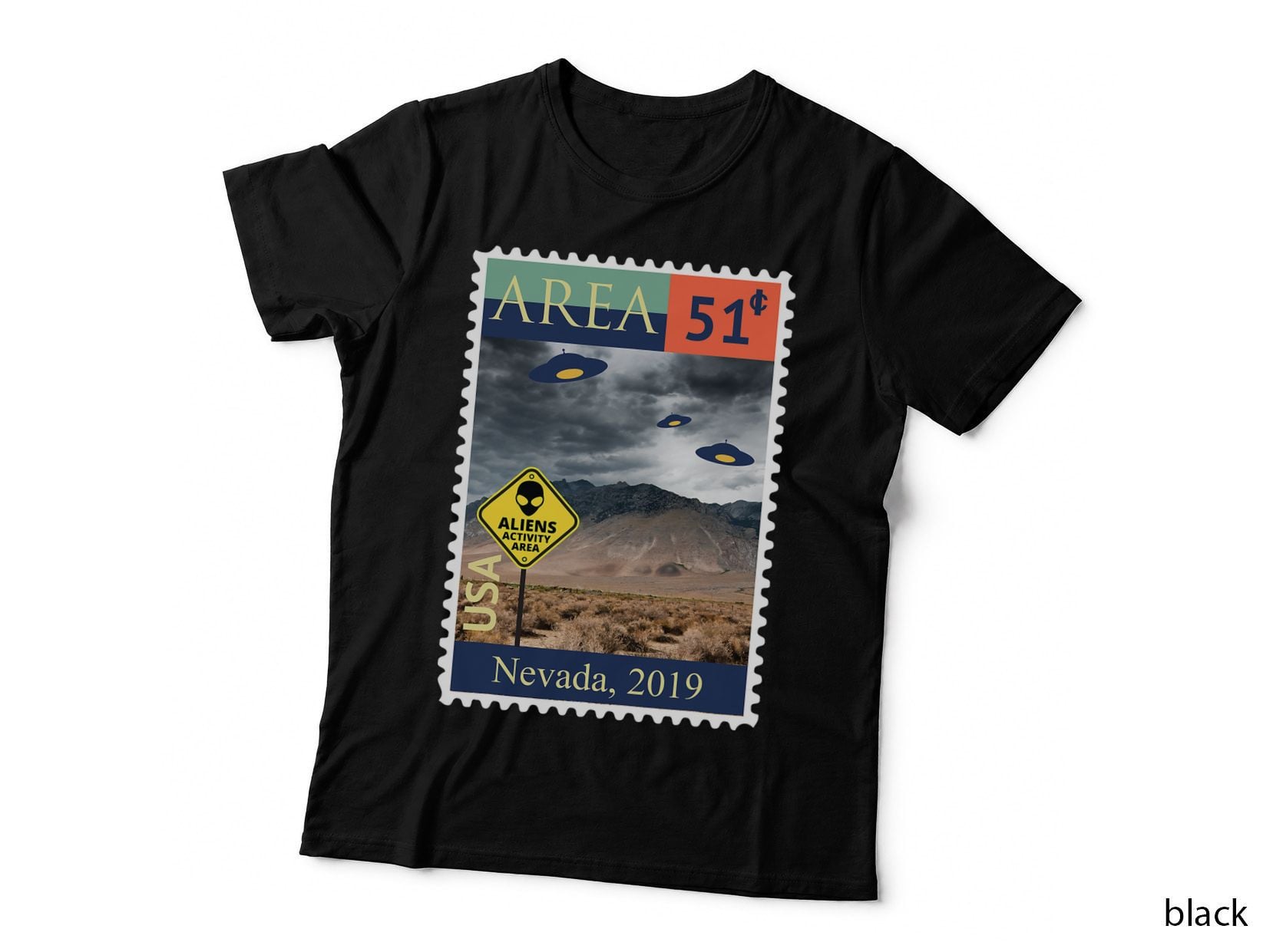 Area 51 Meme T Shirt Nevada 2019 Aliens Activity Area Stamp T-Shirt