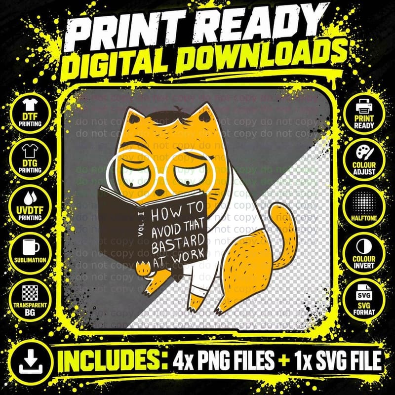 Avoid That Bastard at Work T-Shirt Png SVG Digital Bundle